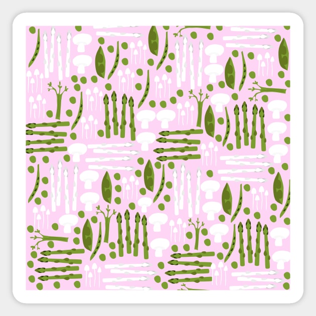 Cute Vegetables Pattern Sticker by kapotka